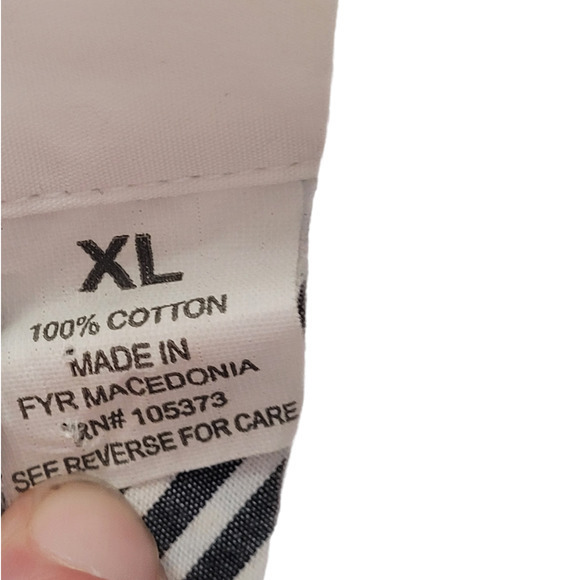 Vintage Harve Bernard by Bernard Holtzman Chevron Striped Button Up Blouse Shirt - Picture 9 of 11